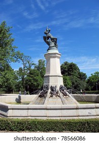 Fallen Angel Statue In Madrid Spain