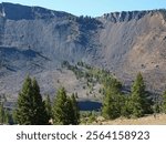 The fallen mountain of the disaster that created Earthquake Lake in the Madison River in 1959. 