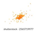 Falling Fresh Diced Carrot Isolated, Flying Carrot Cubes Closeup, Chopped Orange Root Vegetable, Diced Carrots Pile on White Background T