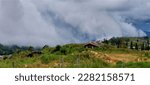 The Falling of heavy cloud on the top of a village in Kundasang, Sabah