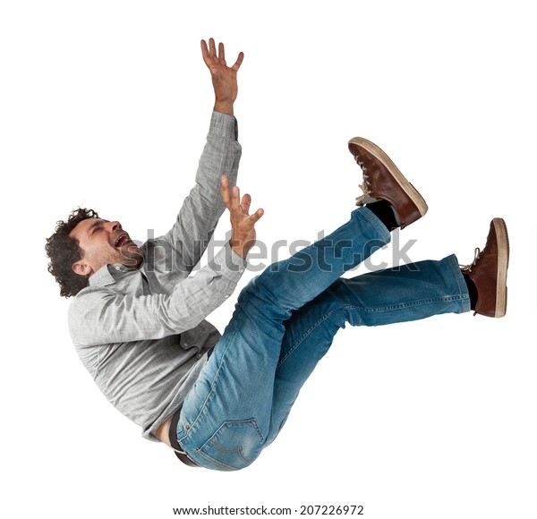 Falling Man Isolated On White Background Stock Photo (Edit Now) 207226972