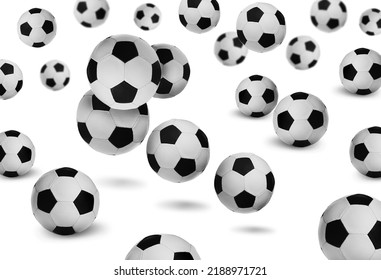 Falling New Soccer Balls On White Stock Photo 2188971721 | Shutterstock