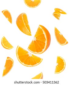 orange slice white background