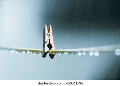 Falling rain with Cloth clamp - Powered by Shutterstock