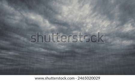 falling rain on sky with clouds - cute weather backdrop - photo of nature