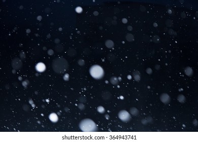 Falling Snow Background Snowflakes Over Night Stock Photo 364943741 ...