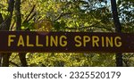 Falling Spring is located in Mark Twain National Forest in Missouri.  It has a small park with picnic tables and BBQ grills.  It is the location of the Thomas Brown Cabin, an old mill, and the spring.