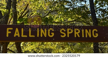 Falling Spring is located in Mark Twain National Forest in Missouri.  It has a small park with picnic tables and BBQ grills.  It is the location of the Thomas Brown Cabin, an old mill, and the spring.