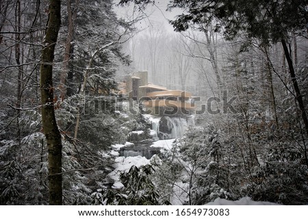 Falling Waters in the snow