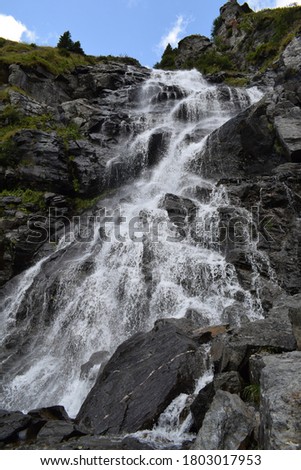falling wather on a mountain 