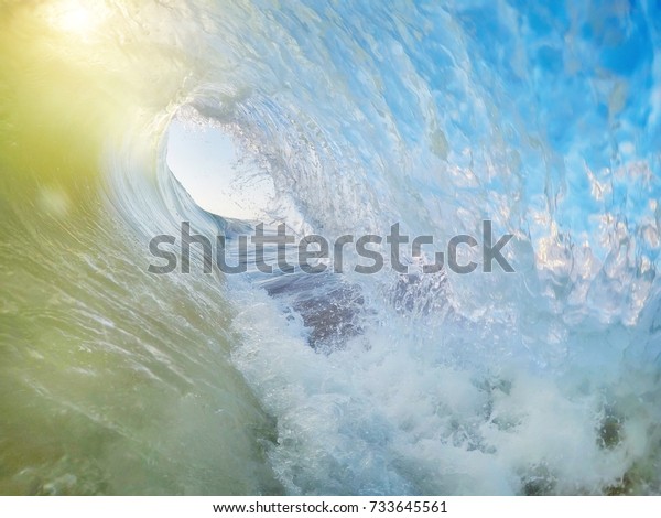 Falling Waves During Surfing Sunset Faro Stock Photo Edit Now 733645561