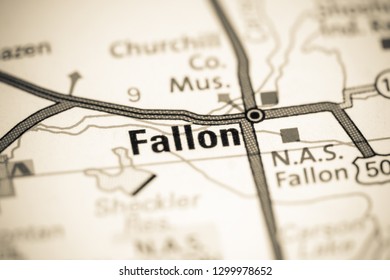 Fallon. Nevada. USA On A Map