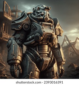 Generate Man Fallout Game Power Armour AI-generated image 2448146681 ...