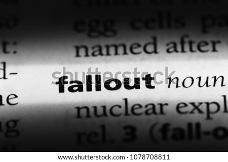 fallout word in a dictionary. fallout concept