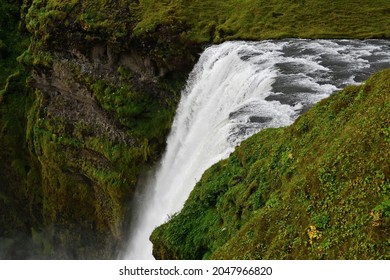 Skógafoss Falls in the Icelandic countryside
