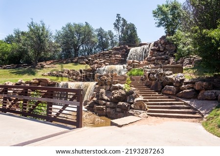 The Falls in Lucy Park in Wichita Falls in Texas, USA