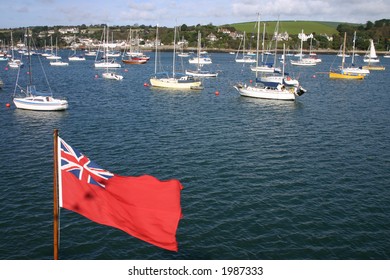 Falmouth boats and union flag