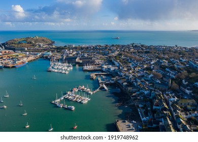 Falmouth Harbour, Cornwall, England on a beautiful winters day