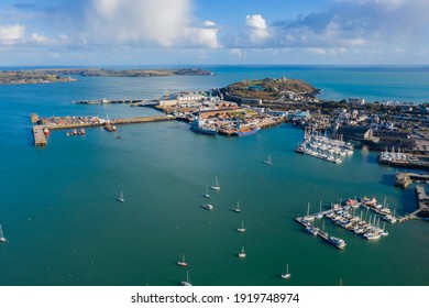 Falmouth Harbour, Cornwall, England on a beautiful winters day
