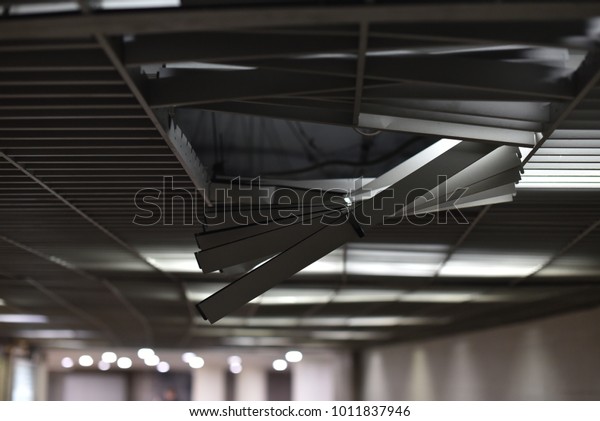 False Ceiling Fell Office Stock Photo Edit Now 1011837946