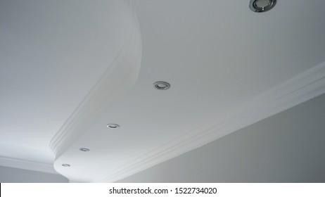 False Ceiling With Spotlights White