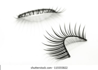 False Eyelashes Isolated On White