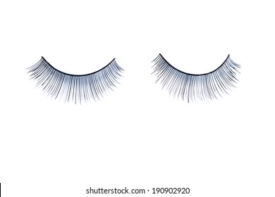 False Eyelashes Isolated On White