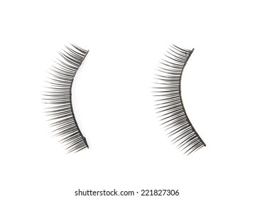 False Eyelashes Isolated On White