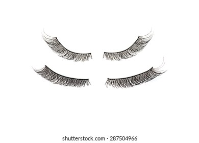 False Eyelashes Isolated On White