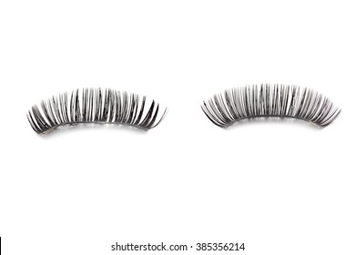 False Eyelashes Isolated On White Background