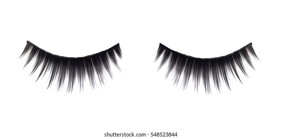 False Eyelashes Isolated On White Background