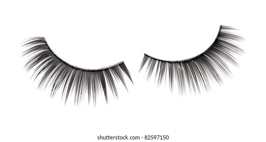 False Eyelashes Isolated On White