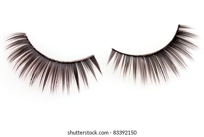 False Eyelashes Isolated On White