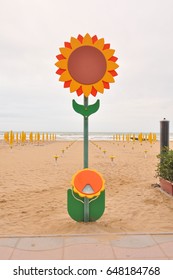 False Sun Flower On The Beach, Kitsch, Vertical