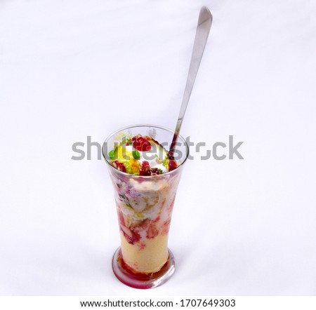 Faluda try fruit with icecrem