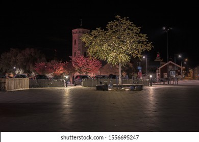 Falun City By Night Autumn 