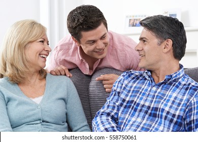 Family With Adult Son At Home