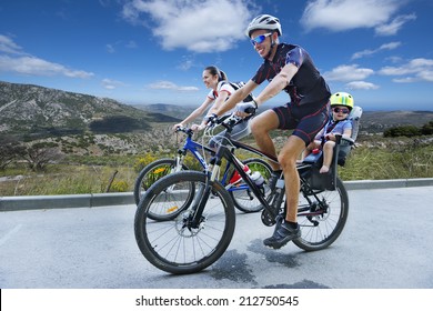 Family Bike Trip In The Mountains