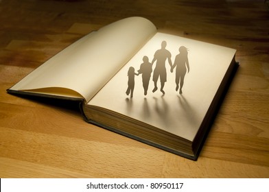 Family Book Story. Conceptual Photography.