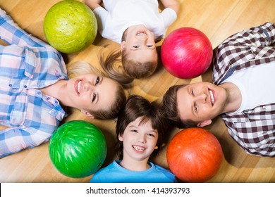 Family With Bowling Ball