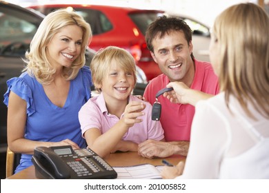 Family Buying New Car