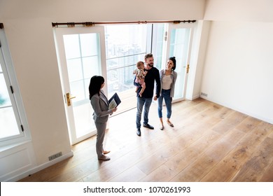 Family buying new house