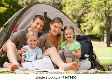 Family Camping In The Park