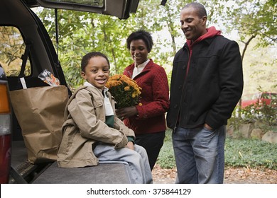 Family With Car