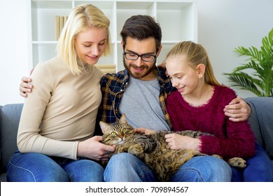 Family With A Cat