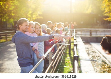 Family With Child In Zoo