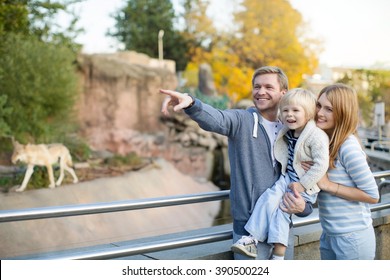 Family With Child In Zoo