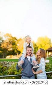 Family With Child In Zoo