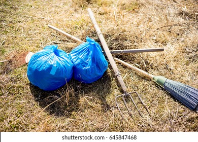 Family Is Cleaning Outside