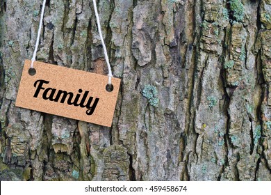 family concept with word written on sign. family reunion.